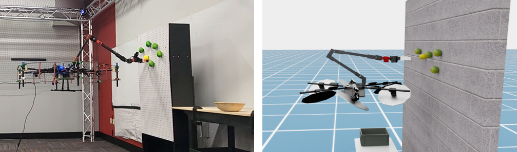 Real and simulated lemon-harvesting systems
