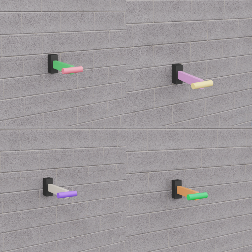 Randomized object color in the pull lever task